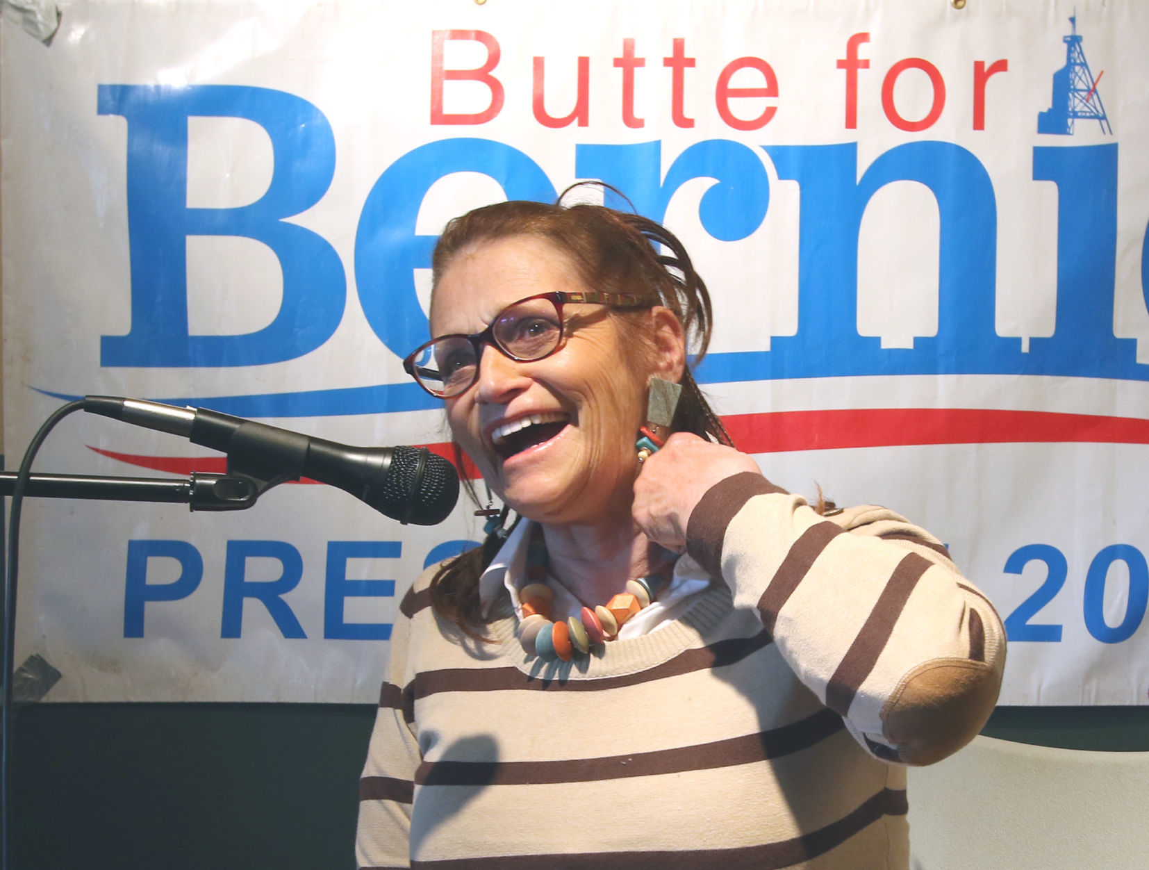Margo Kidder rallies for Bernie in Butte